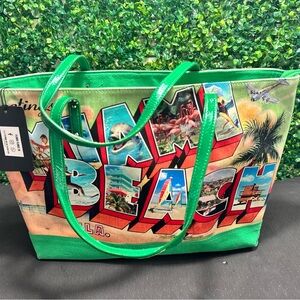Green Miami Beach Tote Bag